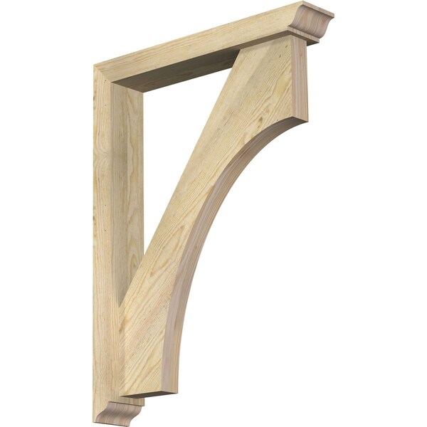Ekena Millwork Westlake Traditional Rough Sawn Bracket w/ Offset Brace, Douglas Fir, 4"W x 22"D x 30"H BKT0402X22X30WTL01RDF - main